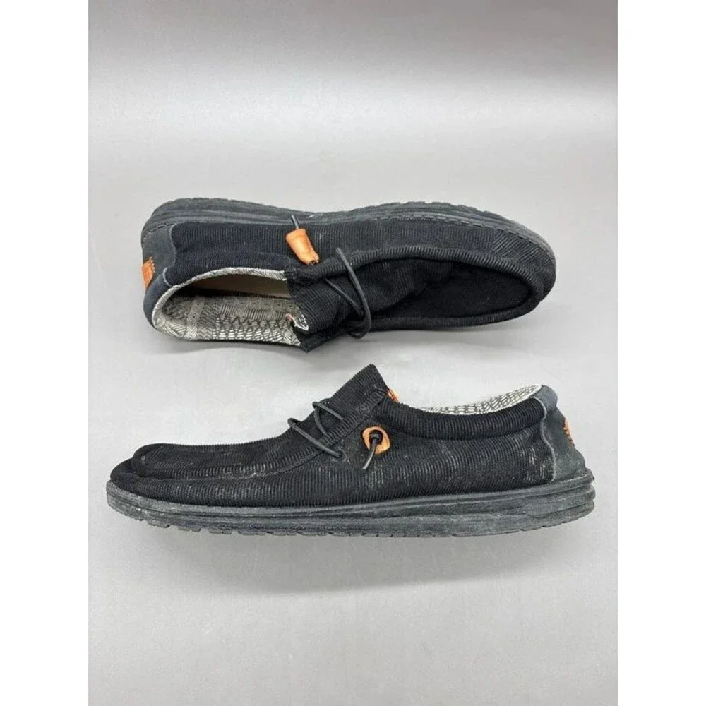 Hey Dude Shoes Men’s 11 Black Wally Corduroy